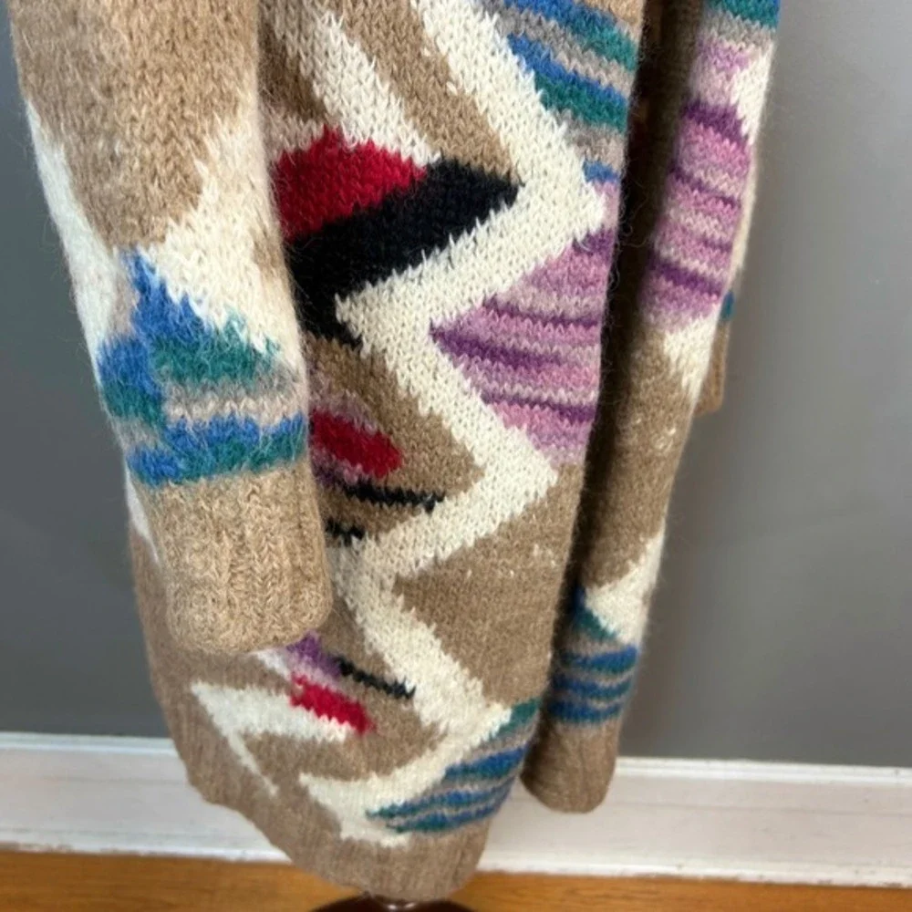Anthropologie Moulinette‎ Soeurs Long Cardigan Sweater M L Oversized Colorful